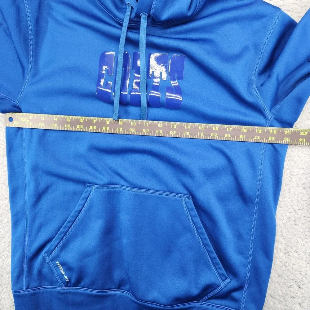 Indianapolis Colts Nike Therma-Fit Hoodie Mens M NFL Onfield Apparel Blue